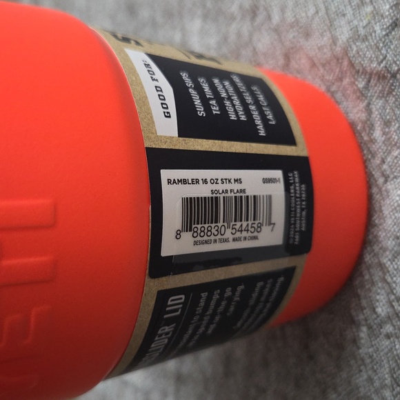 Yeti Rambler 16oz Cup - Vibrant  Solar Flare - Picture 8 of 8